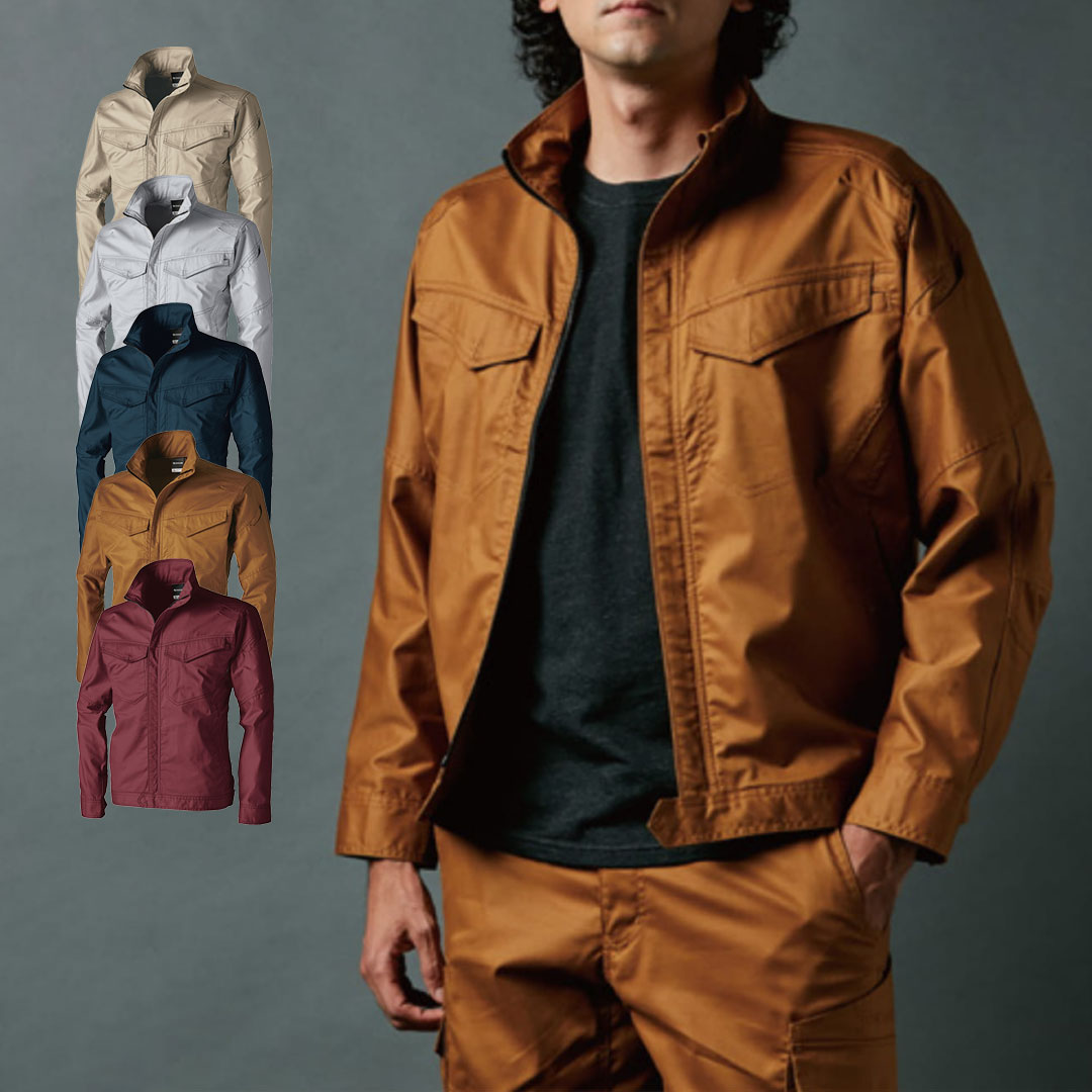 3606 長袖 ライト ジャケット TS DESIGN 綿高混率 軽量 ストレッチ メンズ レディース 春夏 作業服 作業着 ジャンパー ブルゾン 2024SS