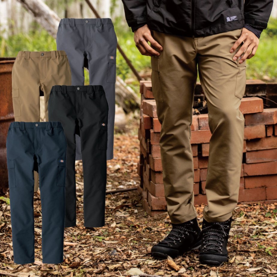 D7575 ストレッチ テーパード カーゴパンツ Dickies クラシック 軽量