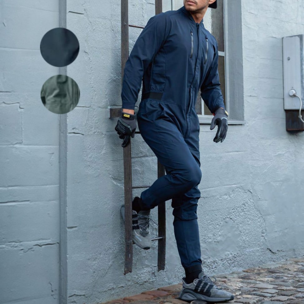 49059 ストレッチ つなぎ クロダルマ 軽量 メンズ 春夏秋 作業服 作業着 2025SS