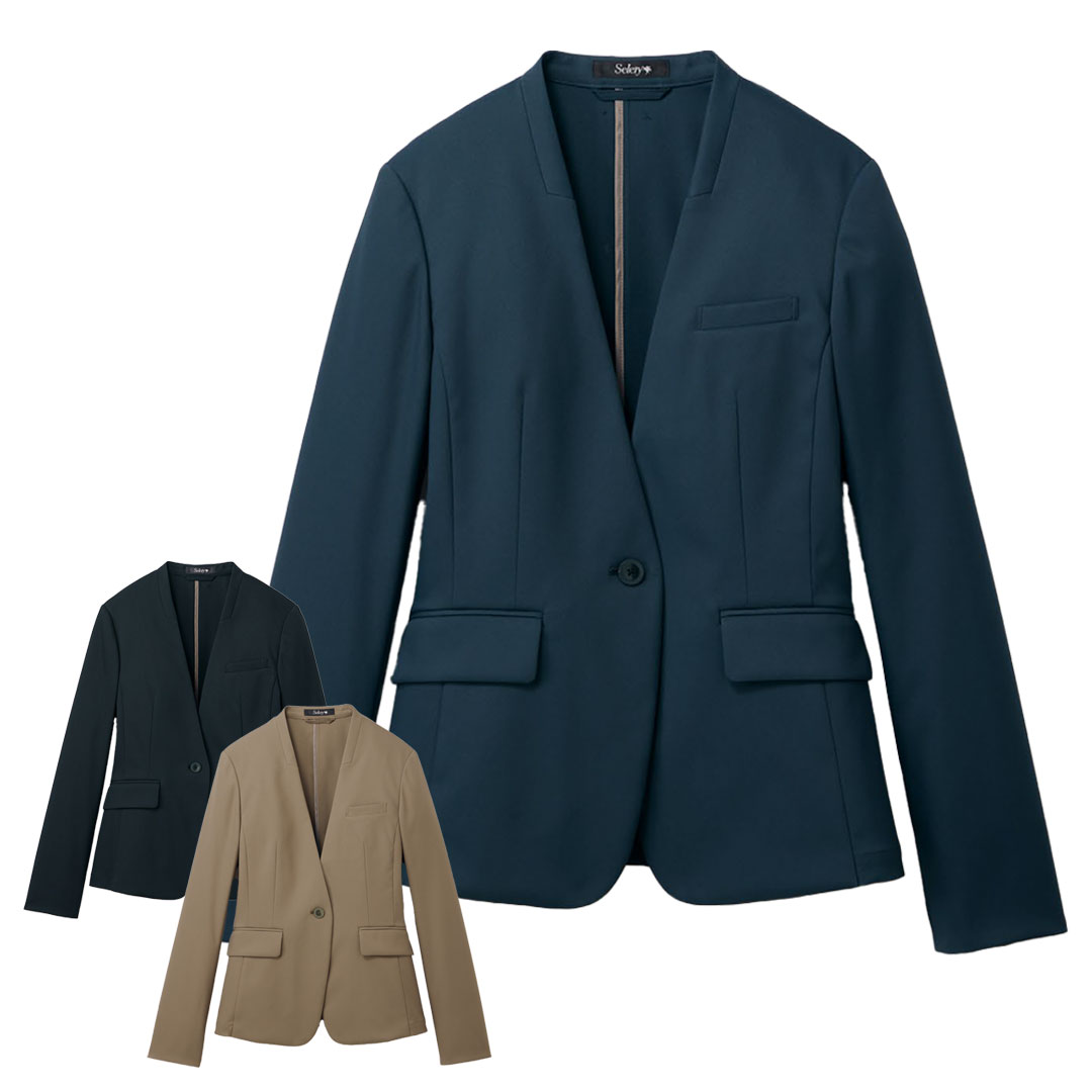 ジャケット レディース ライトフィックス オフィス カジュアル 制服 春 夏 秋 冬 春夏 秋冬 ストレッチ 制電 ホームクリーニング ニュアス 2025SS