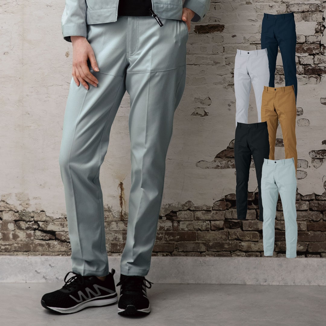 1522 スラックス ストレッチ 帯電防止 制電 JIS T8118 エコ SDGs 防縮 防シワ メンズ 秋冬 ジーベック 作業服 作業着 ノータック パンツ ズボン 2025AW