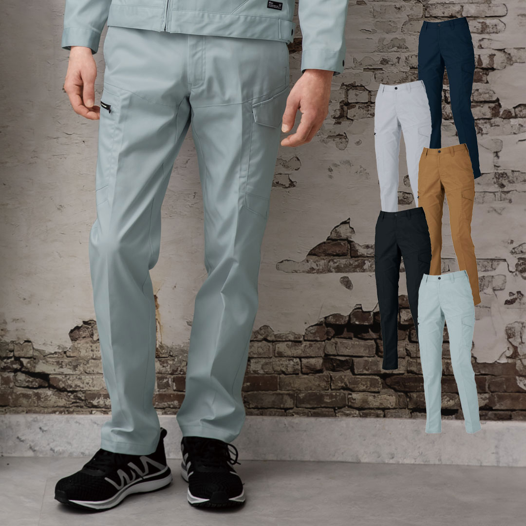 1525 カーゴパンツ レディース ストレッチ 帯電防止 制電 JIS T8118 エコ SDGs 防縮 防シワ 秋冬 ジーベック 作業服 作業着 ズボン 2025AW