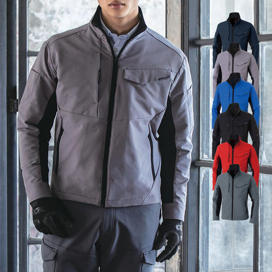 A7160 長袖 ブルゾン ストレッチ 帯電防止 制電 JIS T8118 反射 メンズ レディース 秋冬 コーコス信岡 アンドレスケッティ 作業服 作業着 ジャンパー ジャケット 2025AW