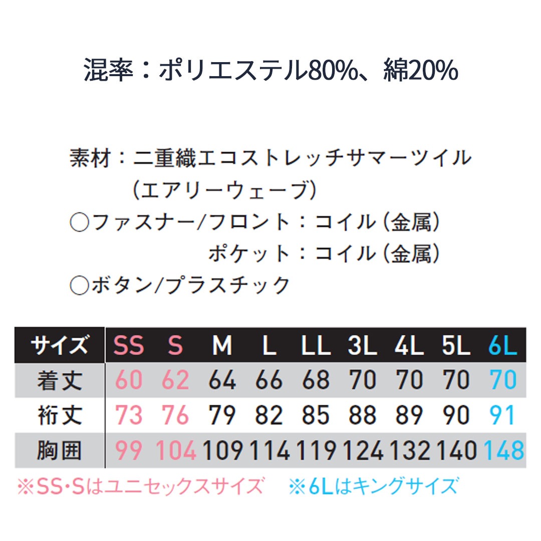 SPT12201 長袖 ブルゾン サンエス エコ素材 防汚 帯電防止 ストレッチ メンズ レディース 春夏 作業服 作業着 ジャンパー ジャケット 2024SS