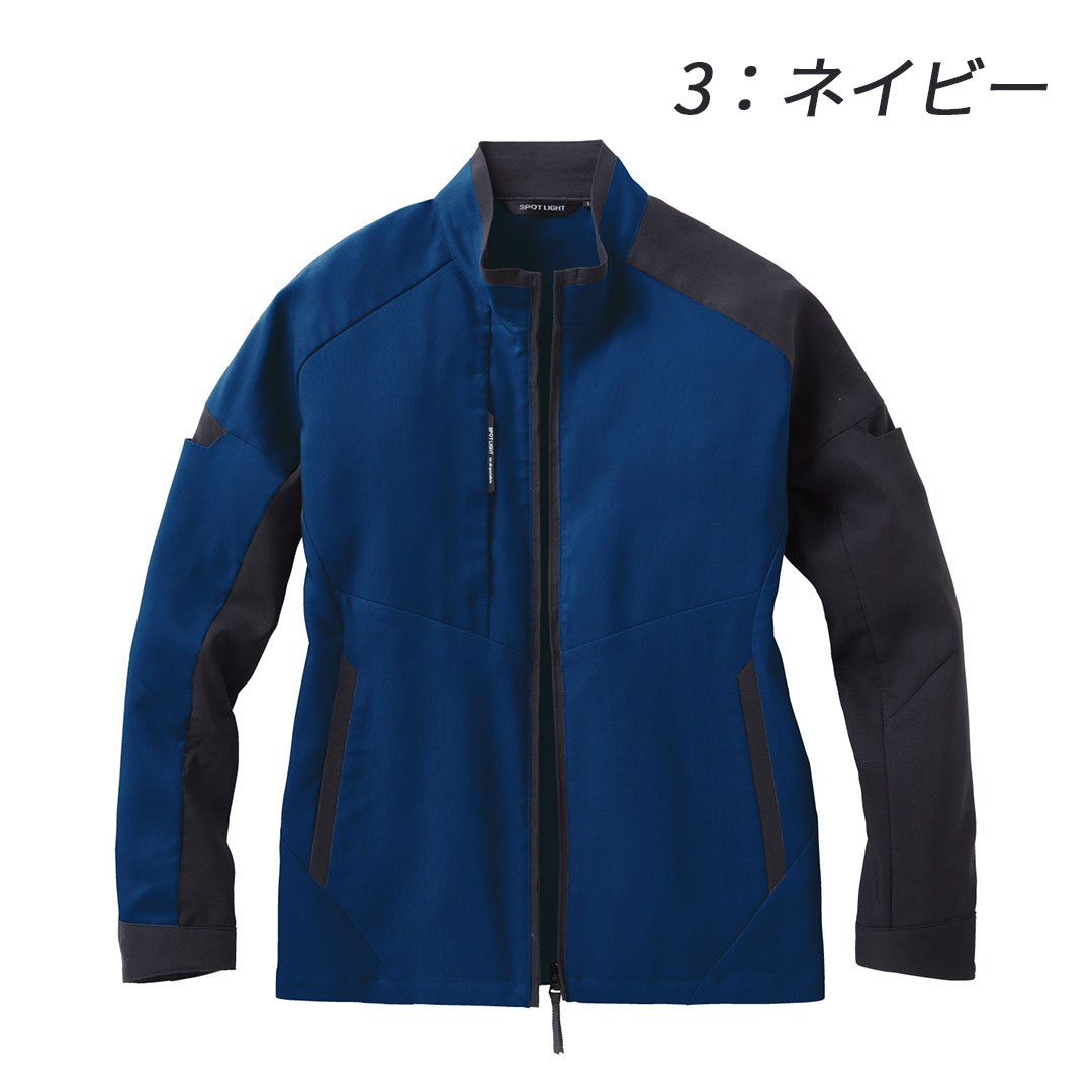 SPT12201 長袖 ブルゾン サンエス エコ素材 防汚 帯電防止 ストレッチ メンズ レディース 春夏 作業服 作業着 ジャンパー ジャケット 2024SS