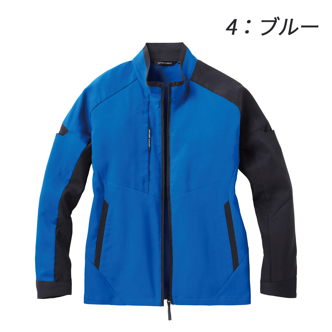 SPT12201 長袖 ブルゾン サンエス エコ素材 防汚 帯電防止 ストレッチ メンズ レディース 春夏 作業服 作業着 ジャンパー ジャケット 2024SS