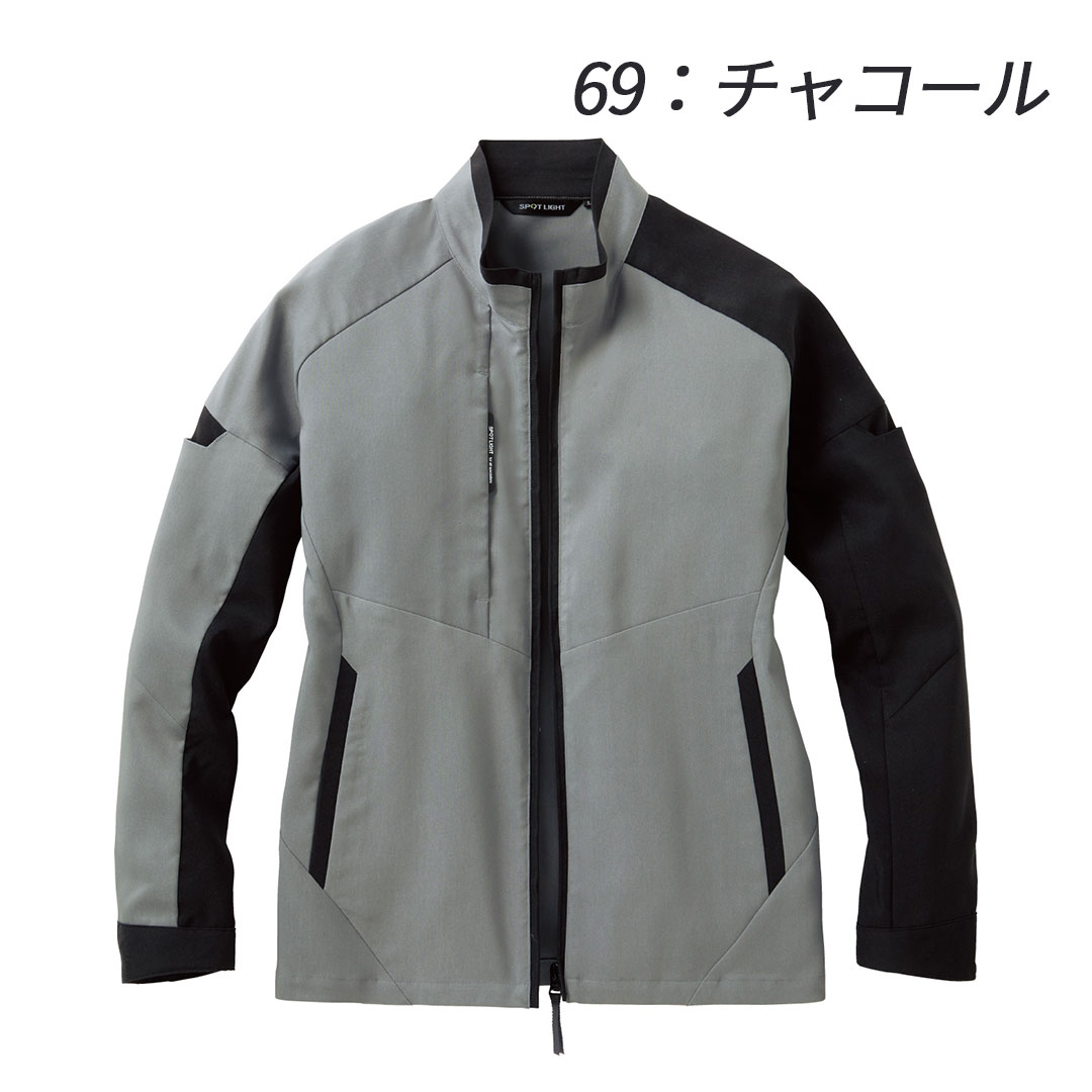 SPT12201 長袖 ブルゾン サンエス エコ素材 防汚 帯電防止 ストレッチ メンズ レディース 春夏 作業服 作業着 ジャンパー ジャケット 2024SS