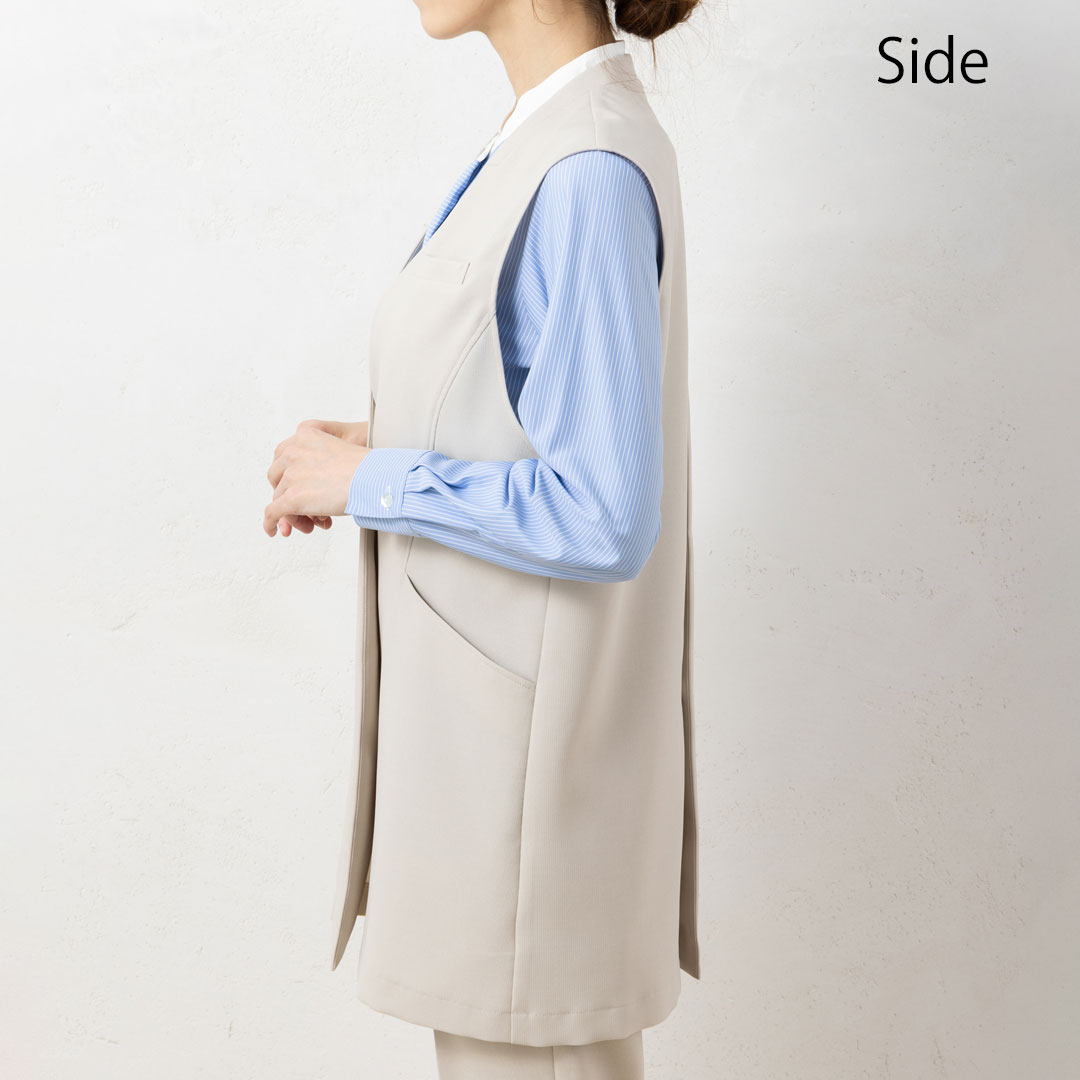 JANE PACKER ベスト ロング レディース 事務服 オフィス 制服 春 夏 秋 冬 春夏 秋冬 ストレッチ 抗菌 消臭 防汚 抗ウイルス ジェーン・パッカー 2024SS