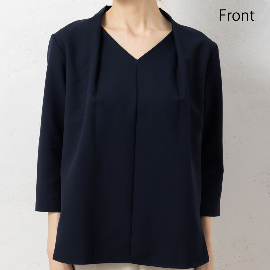 JANE PACKER プルオーバー 七分袖 カットソー レディース 事務服 オフィス 制服 春 夏 秋 冬 春夏 秋冬 ストレッチ 吸汗 速乾 吸水 吸水 透け防止 ジェーン・パッカー 2024SS