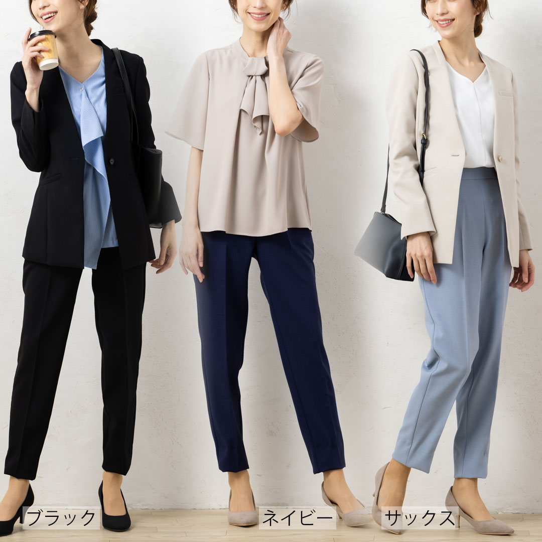 JANE PACKER パンツ テーパード レディース 事務服 オフィス 制服 春 夏 秋 冬 春夏 秋冬 ストレッチ 抗菌 消臭 防汚 抗ウイルス ジェーン・パッカー 2024AW