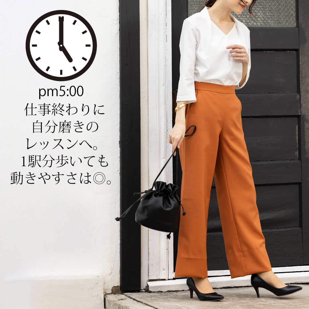 JANE PACKER パンツ ワイド レディース 事務服 オフィス 制服 春 夏 秋 冬 春夏 秋冬 ストレッチ 抗菌 消臭 防汚 抗ウイルス ジェーン・パッカー 2024AW
