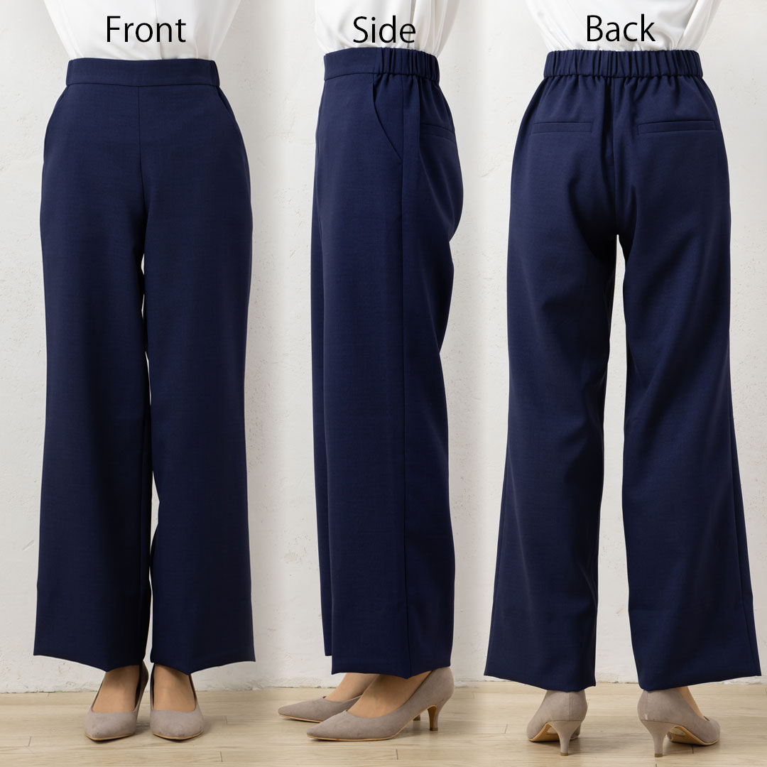 JANE PACKER パンツ ワイド レディース 事務服 オフィス 制服 春 夏 秋 冬 春夏 秋冬 ストレッチ 抗菌 消臭 防汚 抗ウイルス ジェーン・パッカー 2024AW