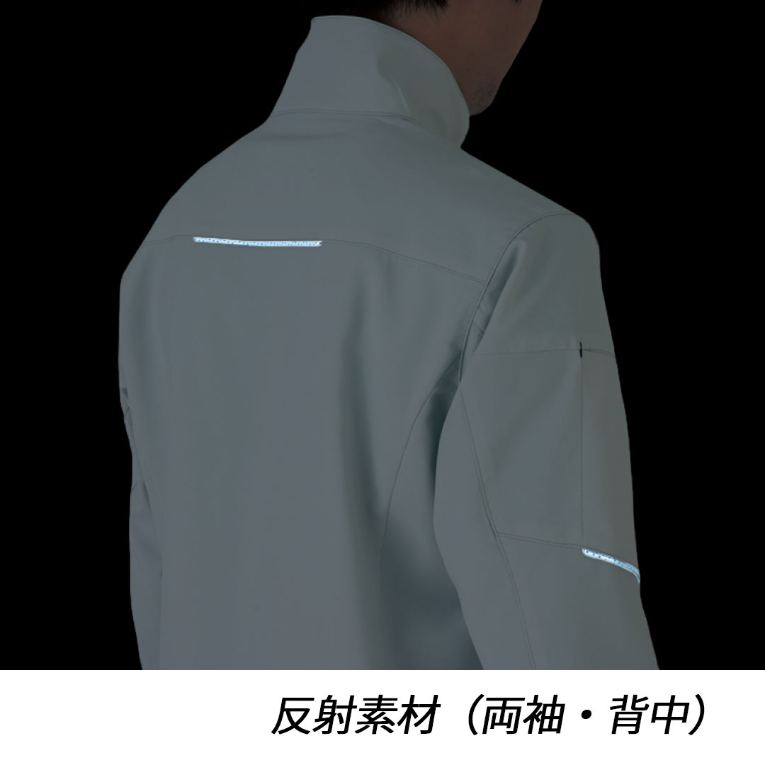 AE8091 長袖 ブルゾン コーコス アンドレスケッティ エコ素材 JIS帯電防止 ストレッチ メンズ レディース 春夏 作業服 作業着 ジャンパー ジャケット 2024SS