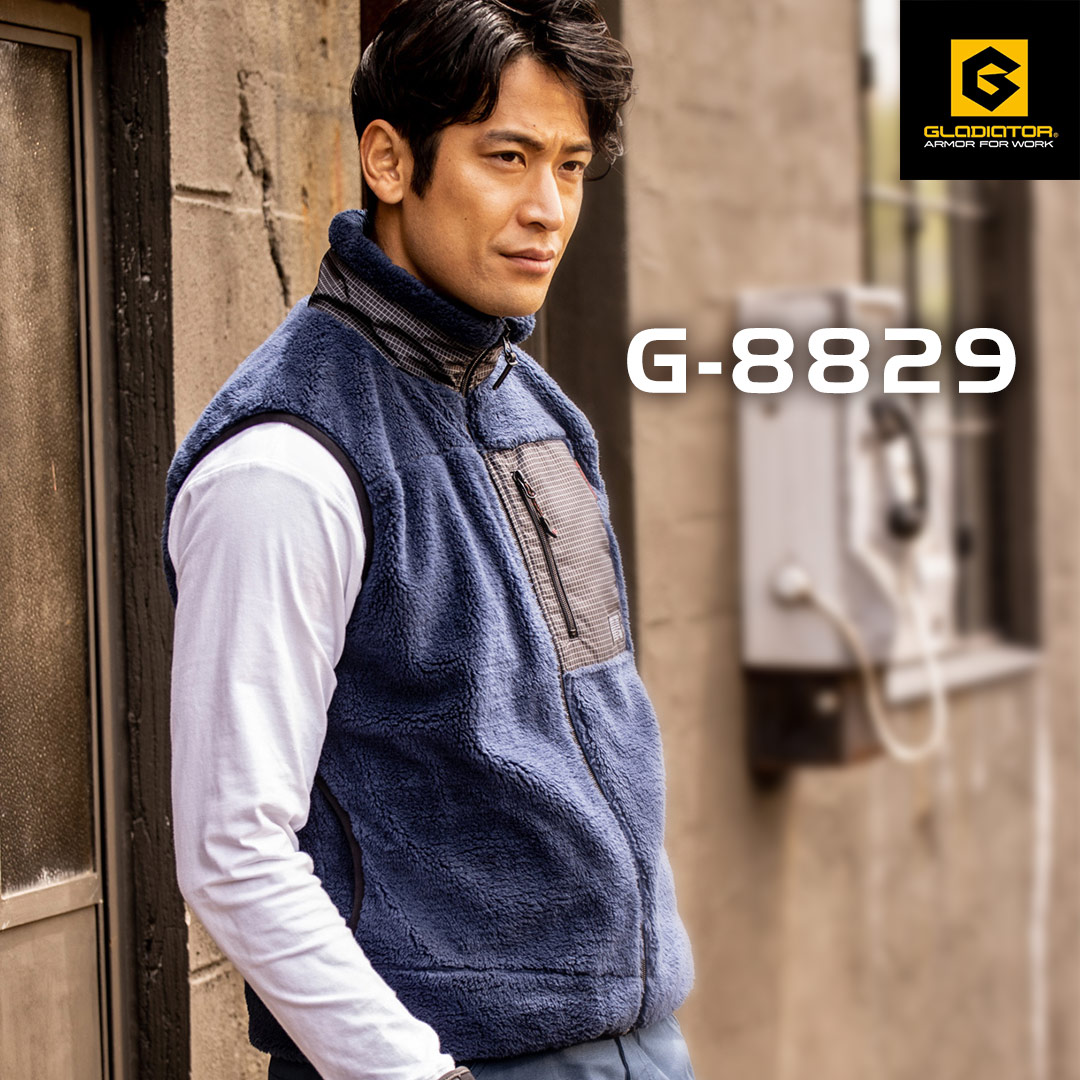 GLADIATOR グラディエーター G8829 防寒 ベスト(※バッテリーは付属していません) ボアフリース 保温 メンズ レディース 秋冬 作業服 作業着 ボルトヒート