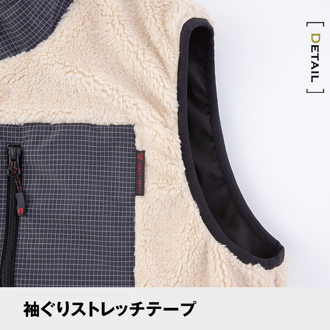 GLADIATOR グラディエーター G8829 防寒 ベスト(※バッテリーは付属していません) ボアフリース 保温 メンズ レディース 秋冬 作業服 作業着 ボルトヒート