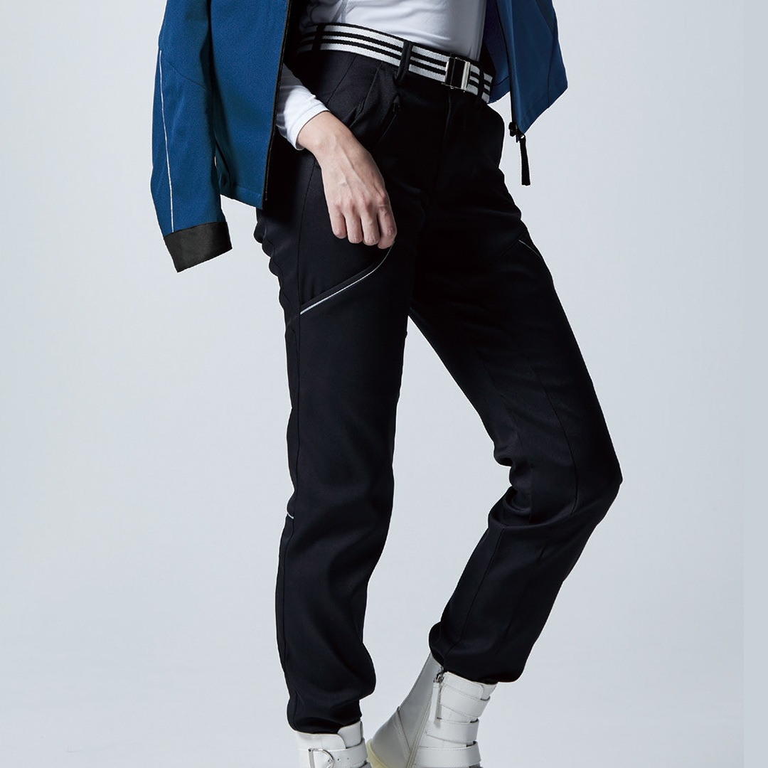 SUN-S サンエス SPT22205 カーゴパンツ 防汚 ストレッチ アシンメトリー メンズ レディース 秋冬 作業服 作業着 ズボン SPOTLIGHT