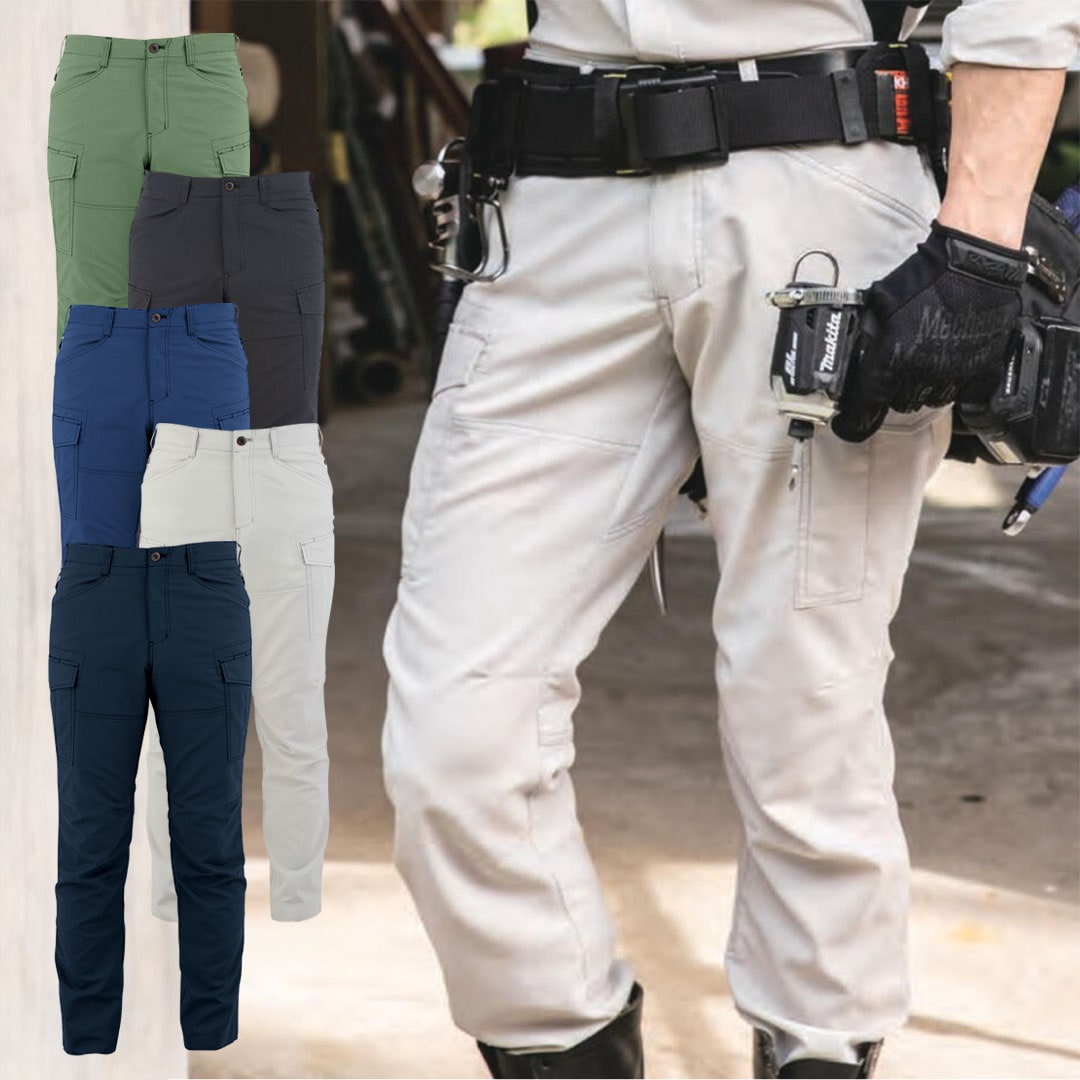 A9075 カーゴ パンツ メンズ レディース JIS 帯電防止 制電 ストレッチ 作業服 作業着 ズボン 春 夏 ANDARE SCIETTI アンドレスケッティ