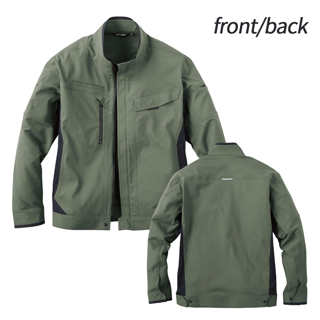 SPT22421 長袖 ブルゾン サンエス エコ素材 軽量 帯電防止 防風 ストレッチ メンズ レディース 秋冬 作業服 作業着 ジャンパー ジャケット 2024AW