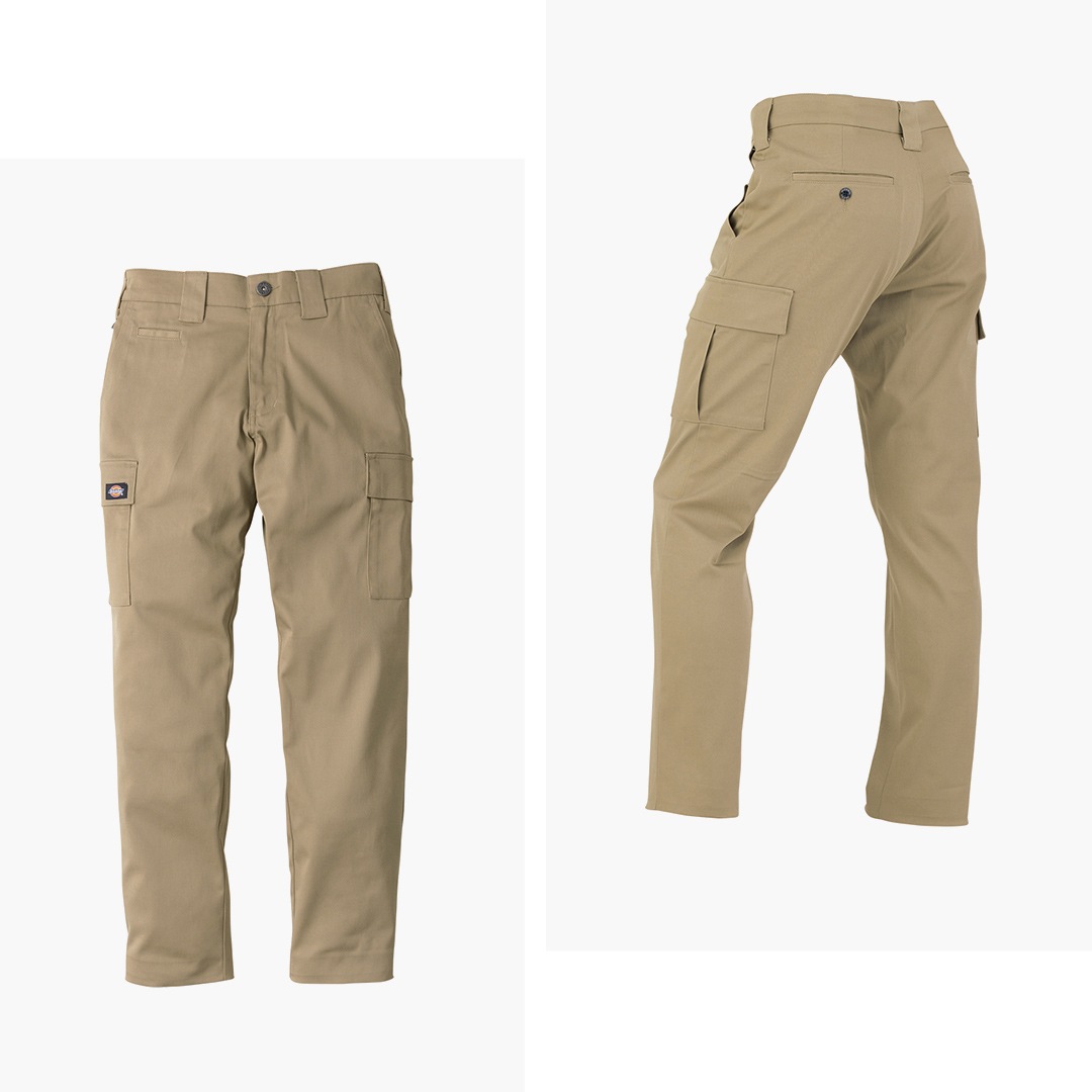 Dickies ディッキーズ D2875 カーゴパンツ ノータック ストレッチ メンズ レディース 春秋冬 作業服 作業着 ズボン 100周年記念モデル オールドスタイル