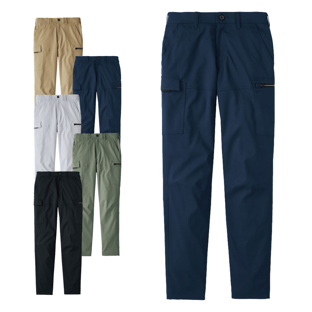 SPT22425 カーゴパンツ サンエス エコ素材 軽量 帯電防止 防風 ストレッチ メンズ レディース 秋冬 作業服 作業着 ズボン 2024AW