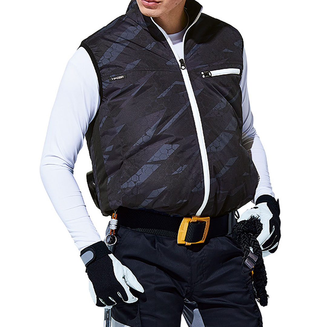 【新品】空調風神服 一式セット　チャコール　XL 空調風神服