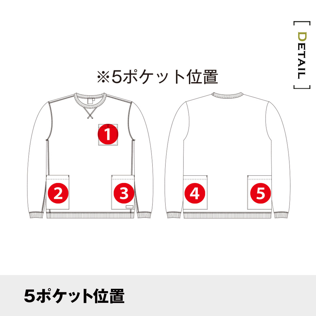 【廃番】GLADIATOR グラディエーター G438 長袖 Tシャツ 5ポケット ワッフル 収納力 メンズ レディース 春夏秋冬 作業服 作業着
