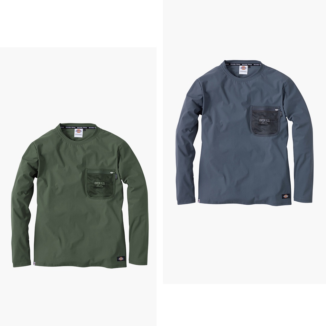 Dickies ディッキーズ D788 長袖 Tシャツ ストレッチ ナイロン メンズ レディース 春夏秋 作業服 作業着