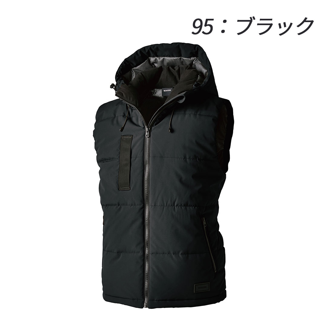 1928 防寒 ベスト TS DESIGN ティーエスデザイン 2024AW メンズ 保温 中綿 ストレッチ 静電気ケア 反射 作業服 作業着