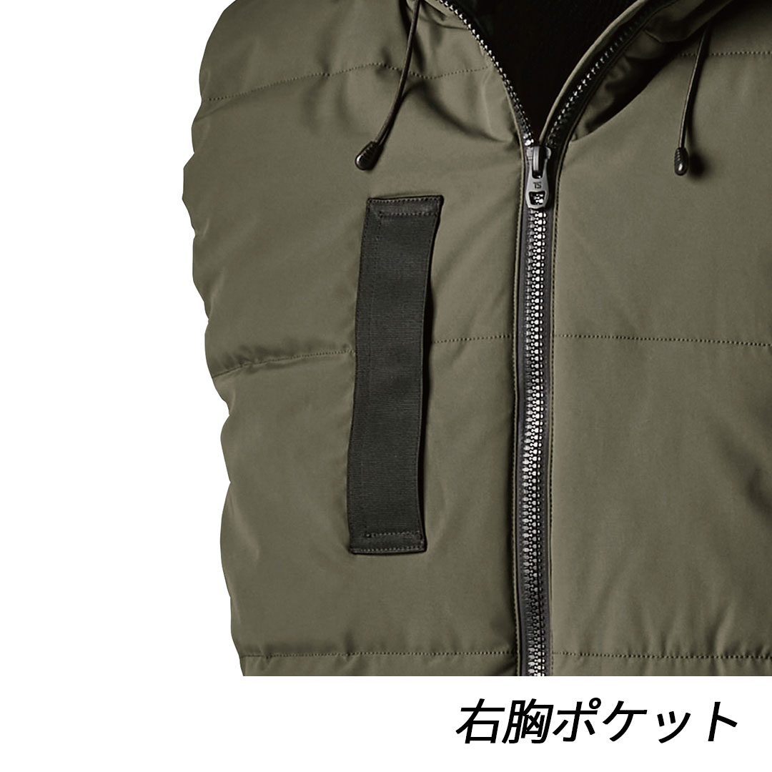 1928 防寒 ベスト TS DESIGN ティーエスデザイン 2024AW メンズ 保温 中綿 ストレッチ 静電気ケア 反射 作業服 作業着