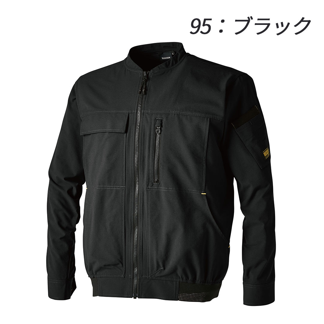 50346 ニッカーズ ジャケット TS DESIGN 綿ライク 帯電防止 高通気 ストレッチ メンズ レディース 長袖 春夏 作業服 作業着 ジャンパー ブルゾン 2024SS