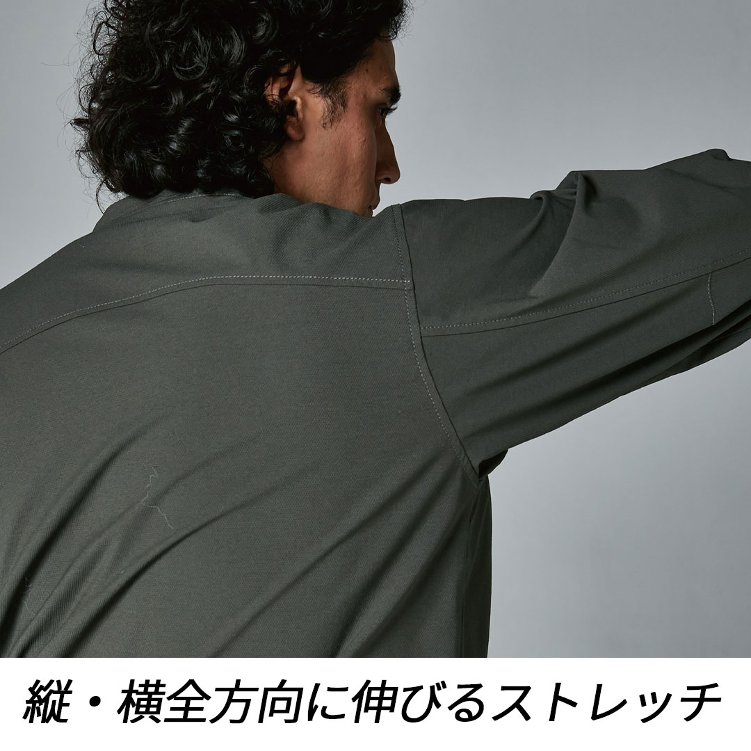 50346 ニッカーズ ジャケット TS DESIGN 綿ライク 帯電防止 高通気 ストレッチ メンズ レディース 長袖 春夏 作業服 作業着 ジャンパー ブルゾン 2024SS