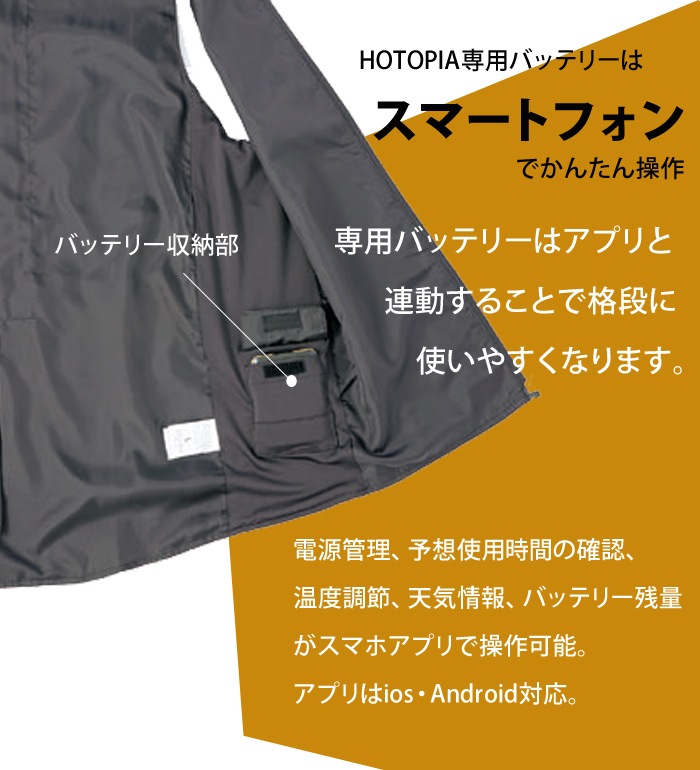 Hotopia ホットピア Az01 ヒーターベスト メンズ 洗える 防寒 インナー 暖かい あたたかい 作業服 作業着 防寒着 防寒服 スマホで操る新感覚防寒 衣 職 自由 本店 Hotopia ホットピア Az01 ヒーターベスト メンズ 洗える 防寒 インナー 暖かい あたたかい 作業服 作業着 防寒着 防寒服 スマホで操る新感覚防寒 衣 職 自由 本店