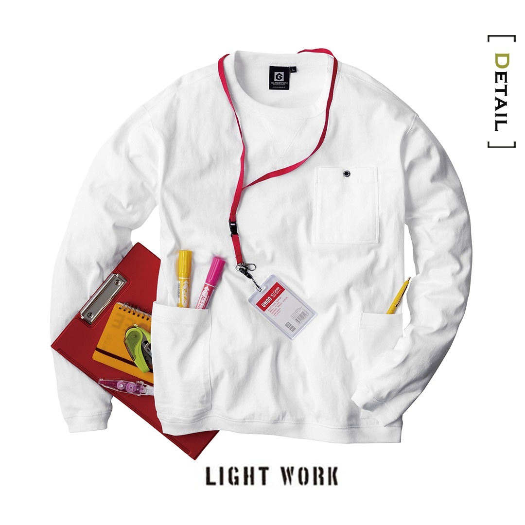 G958 長袖 Tシャツ 5ポケット グラディエーター メンズ レディース 春