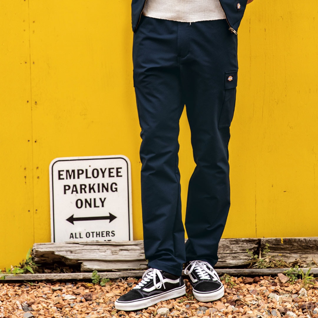 D7575 ストレッチ テーパード カーゴパンツ Dickies クラシック 軽量