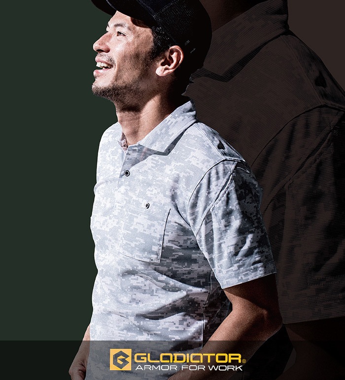 グラディエーター ニオイクリア消臭半袖ポロシャツ G1737 メンズ レディース 作業服 作業着