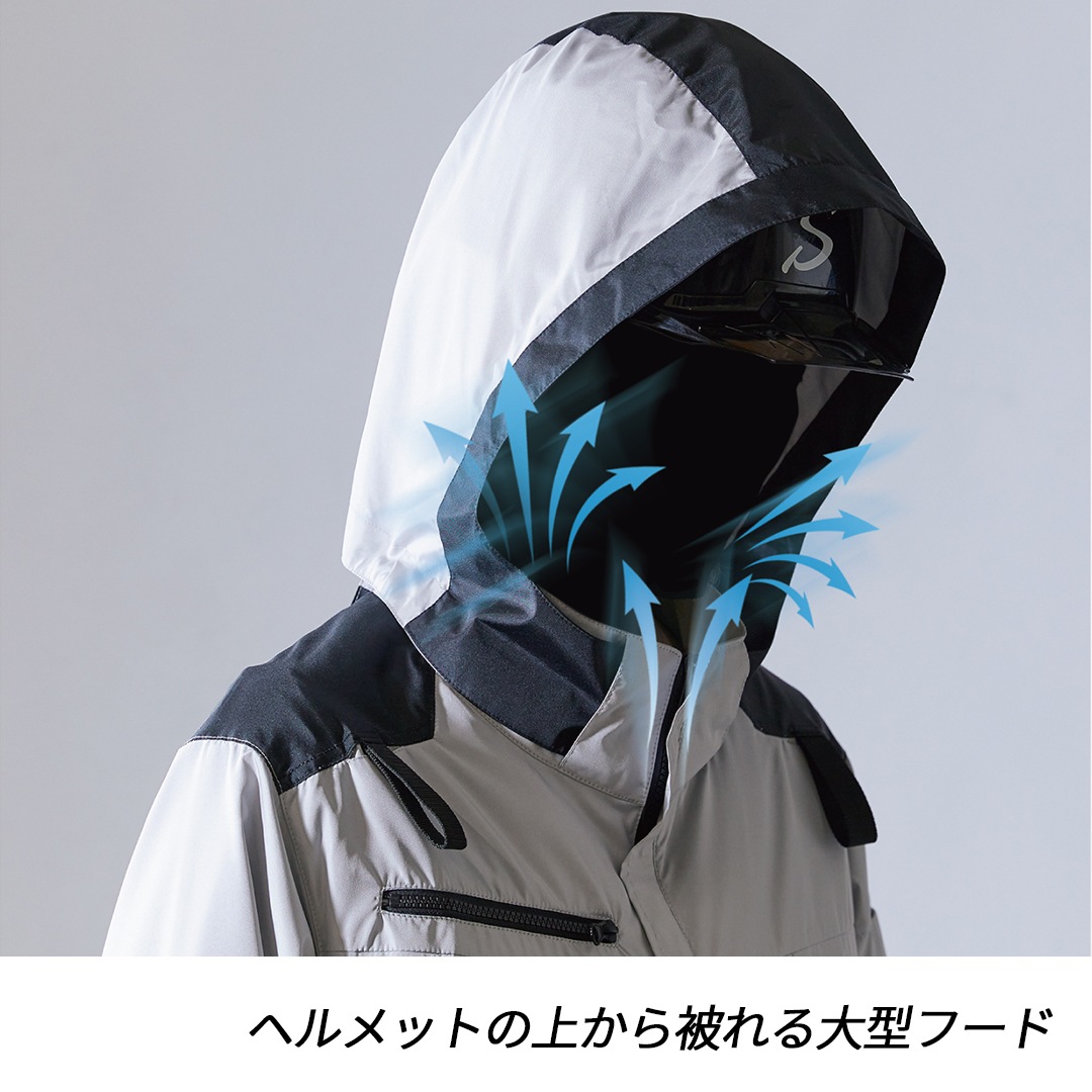 KF92500 半袖 ブルゾン (ウェアのみ) 空調風神服 冷却服 空調 服 熱中症対策 EFウェア 裏チタン加工 2026SS 作業服 作業着