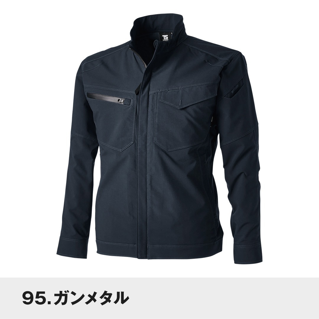 TS DESIGN ティーエスデザイン 4616 長袖 ジャケット ストレッチ 軽量 裏綿 マット感 メンズ レディース 秋冬 作業服 作業着 ジャンパー ブルゾン