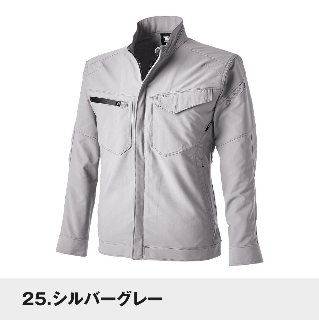 TS DESIGN ティーエスデザイン 4616 長袖 ジャケット ストレッチ 軽量 裏綿 マット感 メンズ レディース 秋冬 作業服 作業着 ジャンパー ブルゾン