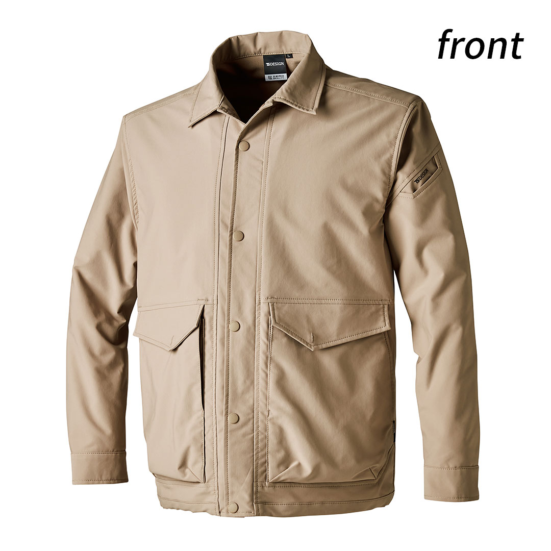 TS DESIGN ティーエスデザイン 4617 長袖 ジャケット コーチジャケット ストレッチ 軽量 UVカット 防汚 裏綿 メンズ レディース 春秋冬 作業服 作業着
