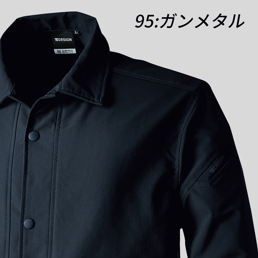 TS DESIGN ティーエスデザイン 4617 長袖 ジャケット コーチジャケット ストレッチ 軽量 UVカット 防汚 裏綿 メンズ レディース 春秋冬 作業服 作業着