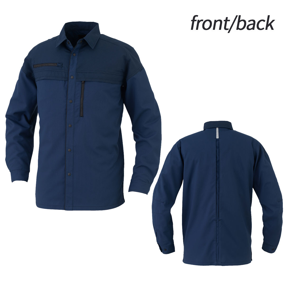 MB25008 長袖 シャツ ストレッチ 帯電防止 制電 JIS T8118 エコ メンズ レディース 春夏秋 コーコス信岡 モンバレーノ 作業服 作業着 2025AW