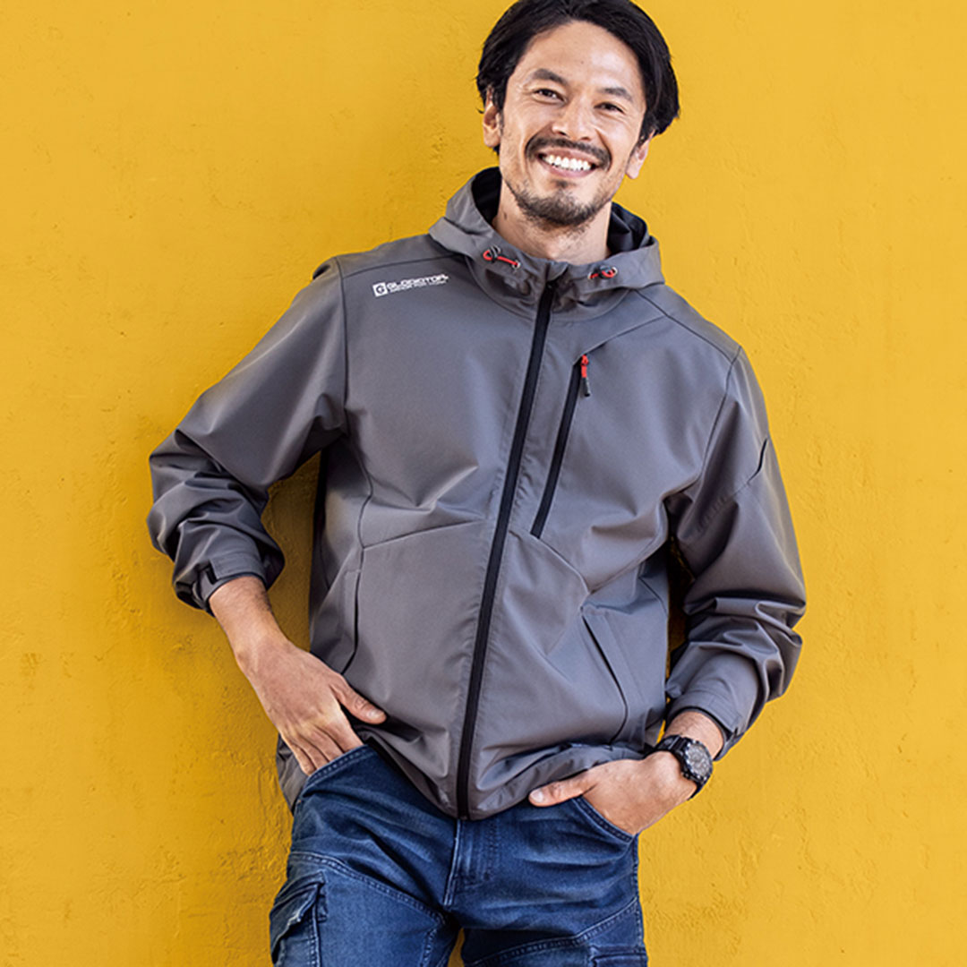 GLADIATOR グラディエーター G1046 防風 ストレッチ パーカー メンズ レディース 春秋冬 作業服 作業着 ジャケット ウインドブレーカー ウィンドブレーカー キャンプ アウトドア 登山 バイク ツーリング