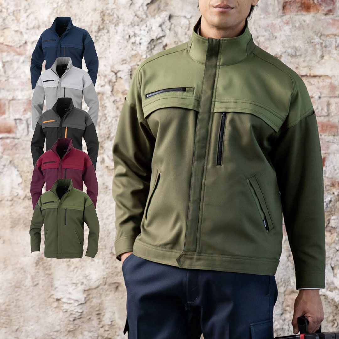 MB25100 長袖 ブルゾン ストレッチ 裏綿 帯電防止 制電 JIS T8118 エコ メンズ レディース 秋冬 コーコス信岡 モンバレーノ 作業服 作業着 ジャンパー ジャケット 2025AW