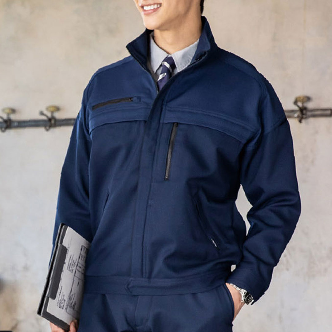 MB25100 長袖 ブルゾン ストレッチ 裏綿 帯電防止 制電 JIS T8118 エコ メンズ レディース 秋冬 コーコス信岡 モンバレーノ 作業服 作業着 ジャンパー ジャケット 2025AW