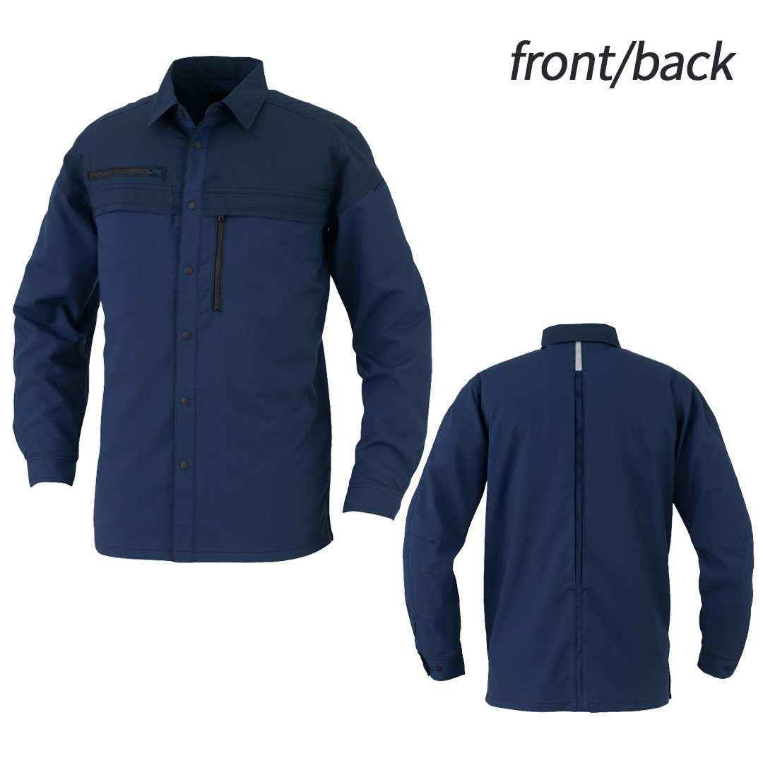 MB25100 長袖 ブルゾン ストレッチ 裏綿 帯電防止 制電 JIS T8118 エコ メンズ レディース 秋冬 コーコス信岡 モンバレーノ 作業服 作業着 ジャンパー ジャケット 2025AW