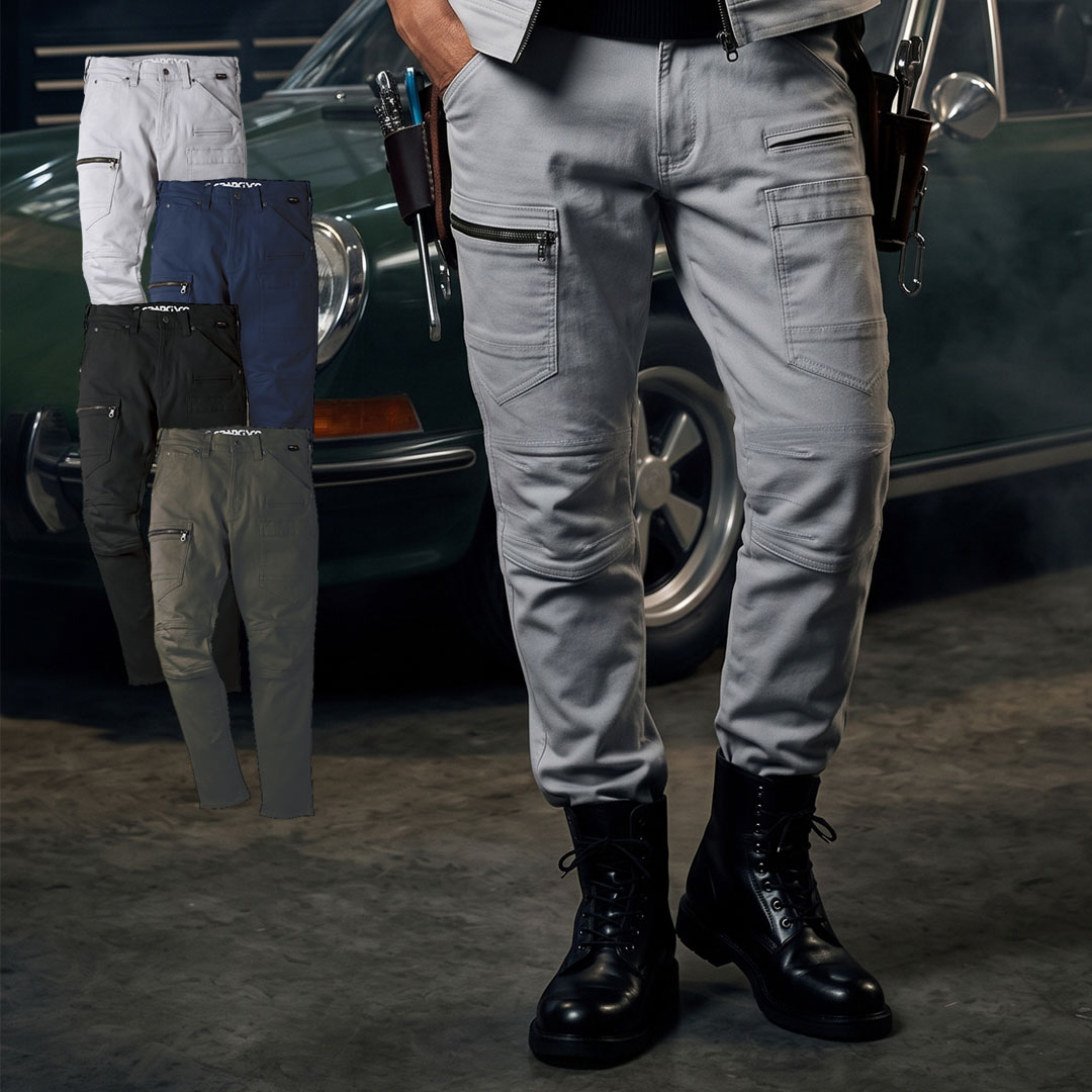 GCA613 カーゴ パンツ グランシスコ メンズ レディース 春 夏 秋 冬 ノータック ストレッチ 耐摩耗 作業服 作業着 ズボン モード VARY GRANCISCO