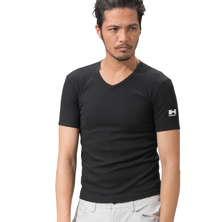 HUMMER　904315　V首半袖リブTシャツ　LLサイズ　2枚組 HUMMER 904315 V首半袖リブTシャツ Lサイズ 2枚組 - メルカリ
