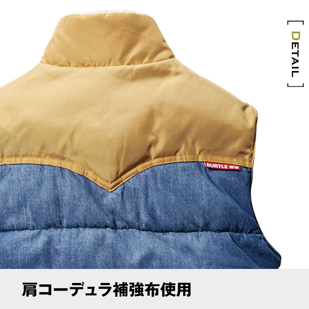 BURTLE バートル 5004 防寒 ベスト 襟ボア 肩コーデュラ補強 メンズ レディース 秋冬 作業服 作業着 THERMO CRAFT サーモクラフト【20220216p10】