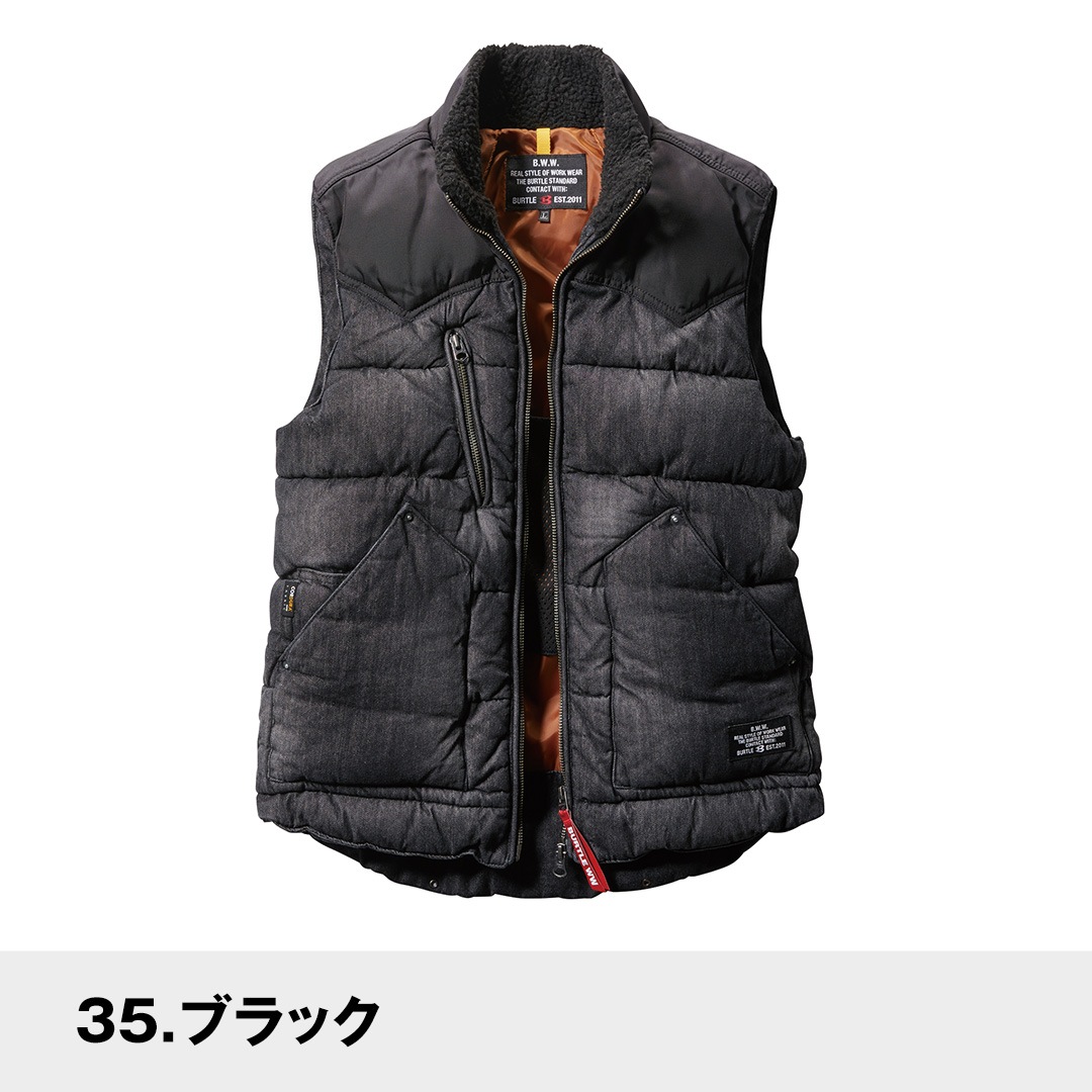 BURTLE バートル 5004 防寒 ベスト 襟ボア 肩コーデュラ補強 メンズ レディース 秋冬 作業服 作業着 THERMO CRAFT サーモクラフト【20220216p10】