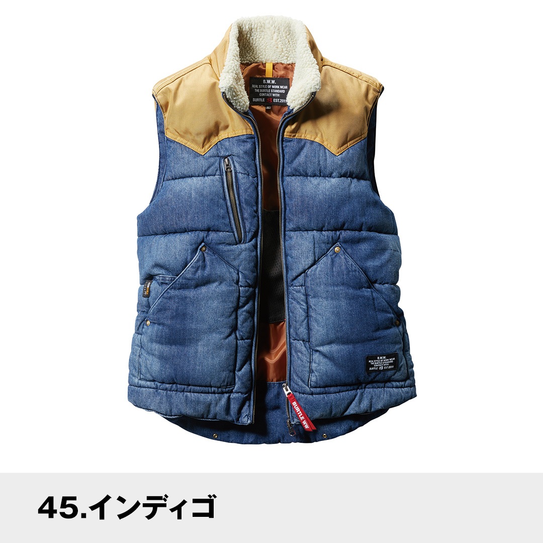 BURTLE バートル 5004 防寒 ベスト 襟ボア 肩コーデュラ補強 メンズ レディース 秋冬 作業服 作業着 THERMO CRAFT サーモクラフト【20220216p10】